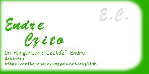 endre czito business card